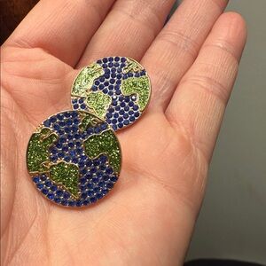 Blue and Green Earth Earrings